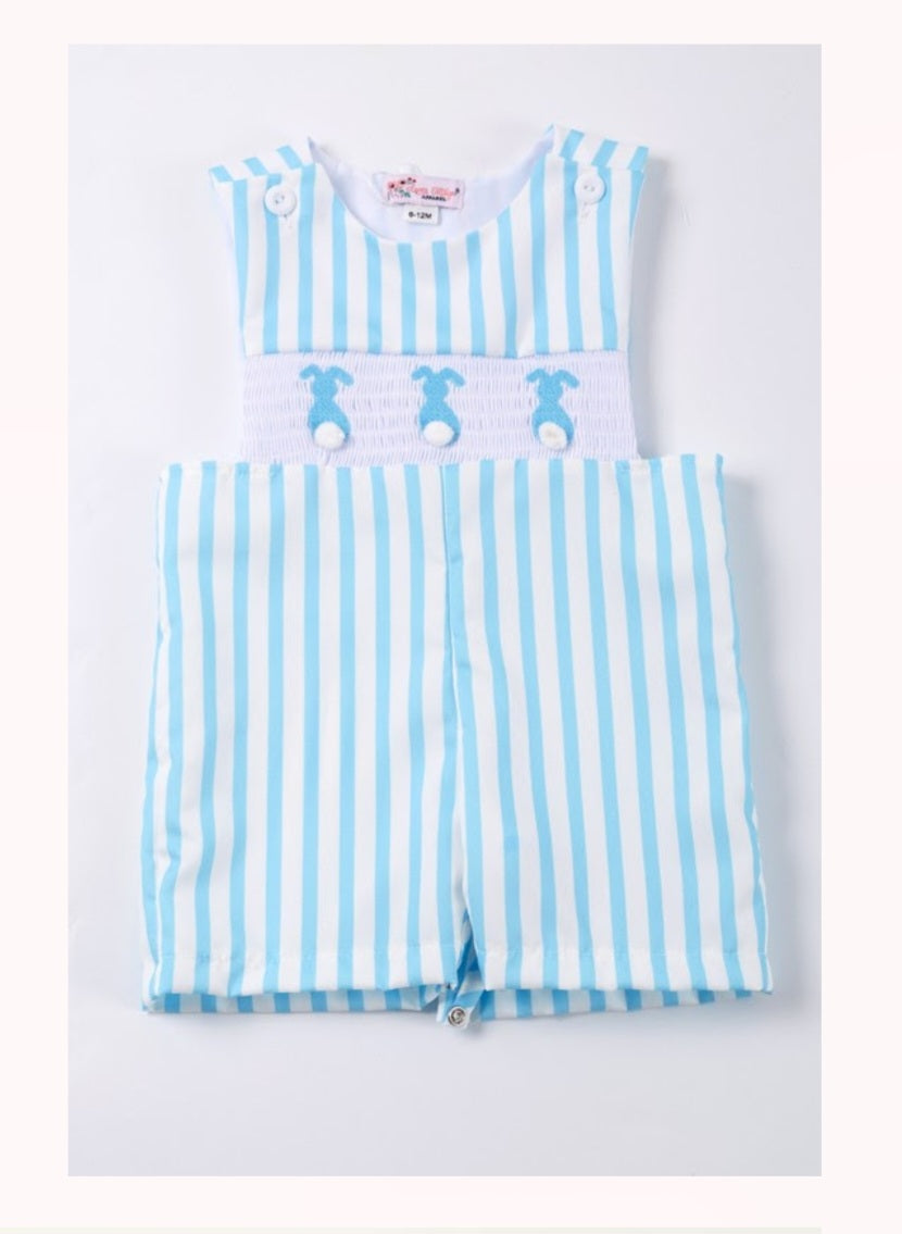 Blue Cottontail Smocked Romper